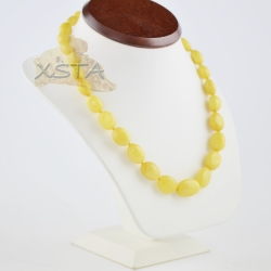 Olive butter Baltic amber necklace